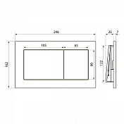 Кнопка смыва Point Ника PN44081SB серая , изображение 4