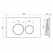 Кнопка смыва Point Виктория PN44061SB серая , изображение 4
