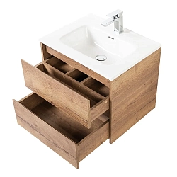 Фото Тумба под раковину BelBagno Kraft 70 подвесная, rovere tabacco