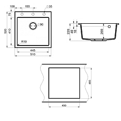 Фото Мойка кухонная Point Арбель 51 PN3001GR графит