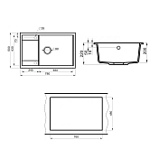 Изображение Мойка кухонная Point Велета 78 PN3002AL серая Мойка кухонная Point Велета 78 PN3002AL серая , изображение 3