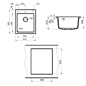 Изображение Мойка кухонная Point Динара 42 PN3004AL серая Мойка кухонная Point Динара 42 PN3004AL серая , изображение 3