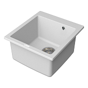 Изображение Мойка кухонная Point Моко 47 PN3006W белая Мойка кухонная Point Моко 47 PN3006W белая , изображение 2