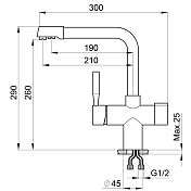 Смеситель Point PN3104W для кухонной мойки , изображение 2