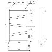 Изображение Полотенцесушитель электрический Point Феникс П5 PN15856W 50x60 белый Полотенцесушитель электрический Point Феникс П5 PN15856W 50x60 белый , изображение 3