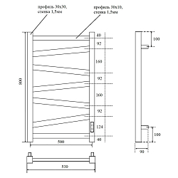 Фото Полотенцесушитель электрический Point Феникс П7 PN15858W 50x80 белый