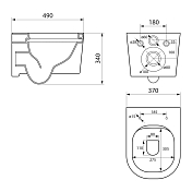 Изображение Унитаз подвесной Point Веста PN41701 Унитаз подвесной Point Веста PN41701 , изображение 6