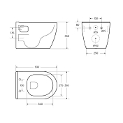 Изображение Унитаз подвесной BelBagno Loto BB070CHR/SC безободковый Унитаз подвесной BelBagno Loto BB070CHR/SC безободковый , изображение 14