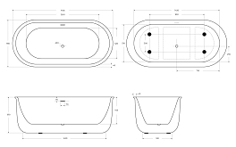 Изображение Акриловая ванна BelBagno BB709-1700-780 170x80 Акриловая ванна BelBagno BB709-1700-780 170x80 , изображение 4