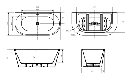 Акриловая ванна BelBagno BB710-1500-750 150x75 , изображение 7