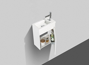 Фото Тумба под раковину BelBagno Pietra Mini 46 L подвесная, bianco lucido