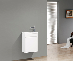 Фото Тумба под раковину BelBagno Pietra Mini 46 R подвесная, bianco lucido