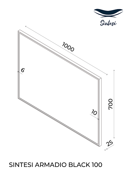 Зеркало Sintesi Armadio cromo 100 , изображение 12
