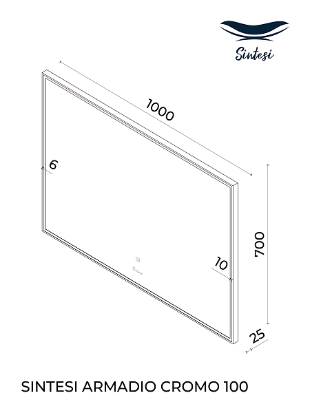 Зеркало Sintesi Armadio cromo 100 , изображение 13