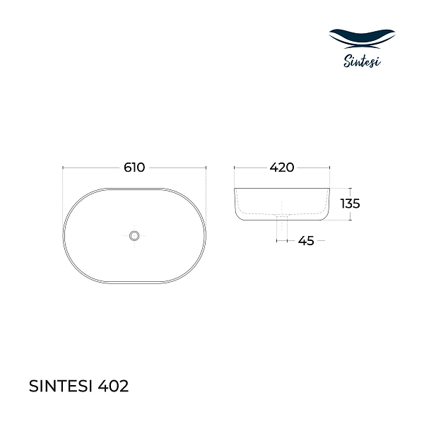 Раковина Sintesi LVB-APP-402 60 см , изображение 2