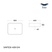 Изображение Раковина Sintesi LVB-APP-409GM 50 см Раковина Sintesi LVB-APP-409GM 50 см , изображение 2