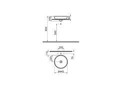 Раковина Vitra Metropole 5940B003-0012 45 см , изображение 3