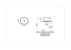 Изображение Раковина Vitra Plural 7811B483-0016 45 см Раковина Vitra Plural 7811B483-0016 45 см , изображение 3