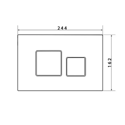 Фото Кнопка смыва Caprigo Craft ABS CA004 хром