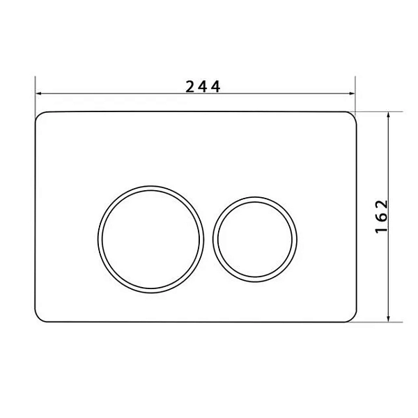 Кнопка смыва Caprigo Dew ABS DA001 белый , изображение 2