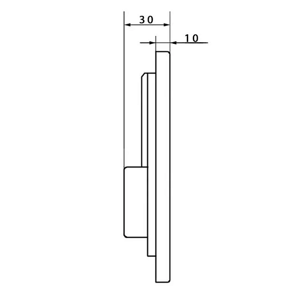 Кнопка смыва Caprigo Line ABS LA002 хром , изображение 3