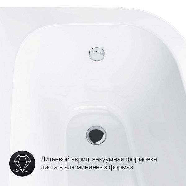 Акриловая ванна AM.PM Spirit 160х100 L , изображение 5