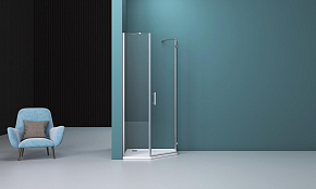 Фото Душевой уголок BelBagno Kraft P-1-90-C-Cr-R