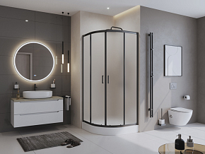 Фото Душевой уголок BelBagno Uno UNO-195-R-2-90-P-NERO