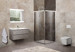 Фото Душевой уголок BelBagno Unique A-2-85/100-C-Cr