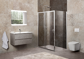 Фото Душевой уголок BelBagno Unique AH-1-110/125-100-C-Cr
