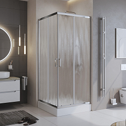 Фото Душевой уголок BelBagno Uno-195 A-2-100-CH-CR