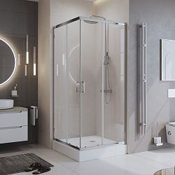 Фото Душевой уголок BelBagno Uno-195 A-2-80-C-Cr