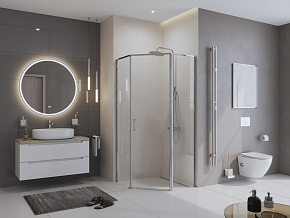 Фото Душевой уголок BelBagno Uno-195 P-1-80-C-Cr