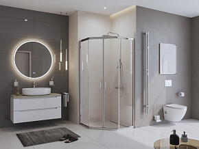 Фото Душевой уголок BelBagno Uno-195 UNO-195-P-2-90-C-Cr
