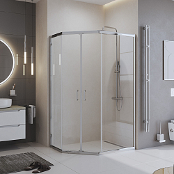Фото Душевой уголок BelBagno Uno-195 UNO-195-PH-2-100/80-C-Cr