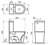 Унитаз-компакт BelBagno Sfera-R BB2141CPR/BB865SC безободковый , изображение 16