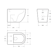 Изображение Унитаз приставной BelBagno Sfera-R BB2141CBR/BB870SC безободковый Унитаз приставной BelBagno Sfera-R BB2141CBR/BB870SC безободковый , изображение 7