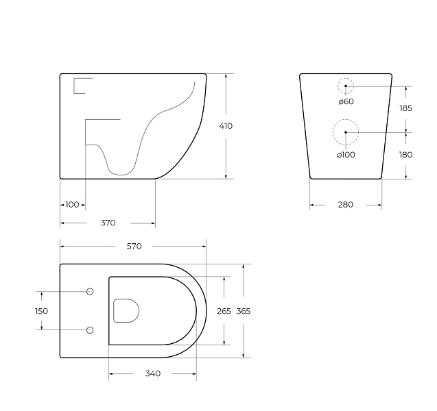 Унитаз приставной BelBagno Sfera-R BB2141CBR/BB865SC безободковый , изображение 7