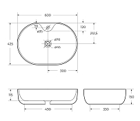 Изображение Раковина BelBagno BB1151 60 см Раковина BelBagno BB1151 60 см , изображение 9