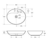 Изображение Раковина BelBagno BB1370 55 см Раковина BelBagno BB1370 55 см , изображение 7