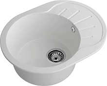 Изображение Мойка кухонная GranFest Rondo 58x45 белая Мойка кухонная GranFest Rondo 58x45 белая , изображение 2