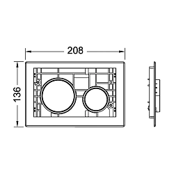 Фото Кнопка смыва TECE TECEloop Modular 9240675/9240665 хром матовый с лицевой панелью полированный сланец