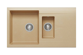 Изображение Мойка кухонная Polygran Brig-870 87x50 бежевая Мойка кухонная Polygran Brig-870 87x50 бежевая , изображение 1