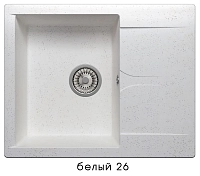 Изображение Мойка кухонная Polygran Gals 62х50 белая №26 Мойка кухонная Polygran Gals 62х50 белая №26 , изображение 1