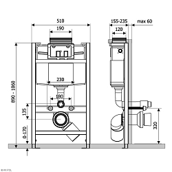 Фото Система инсталляции для унитазов KK-POL Professional ZSP/M430/0.1/K