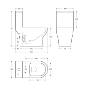 Изображение Унитаз-моноблок BelBagno Lounge BB8618CPR-MN/SC Унитаз-моноблок BelBagno Lounge BB8618CPR-MN/SC , изображение 10