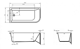 Изображение Акриловая ванна BelBagno BB712-1500-730-L 150x75 Акриловая ванна BelBagno BB712-1500-730-L 150x75 , изображение 7