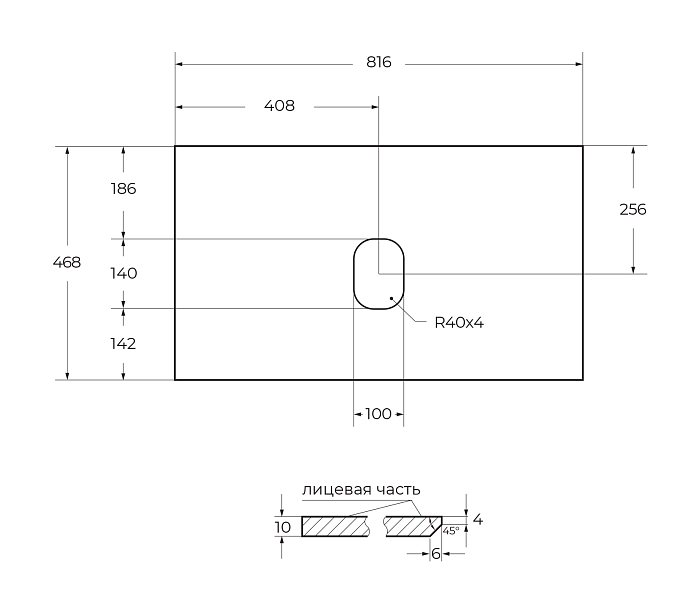 Столешница BelBagno KEP-80-CEM-W0 Cemento , изображение 2