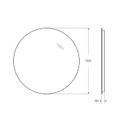 Изображение Зеркало BelBagno SPC-INT-700-LED Зеркало BelBagno SPC-INT-700-LED , изображение 7