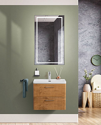 Фото Тумба под раковину BelBagno Due 60 подвесная, Rovere Nature